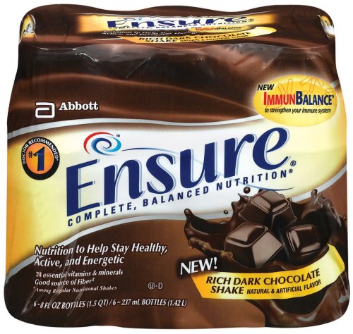 Ensure Regular Rich Dark Chocolate Shake, 8-Ounce Bottles Pack of 24