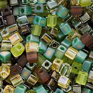 Miyuki-Bead-4mm-Cube-Mix-10-grams-EARTHTONE
