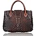 Pijushi 22201 Classic Ladies Crocodile Embossed Leather Satchel Bag Women's Top-handle Handbags