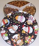 Scott's Cakes Glazed Nut Combo Macadamia Nut, Cashew, and Pecan in a Happy Snowman Tin by Scott's Cakes