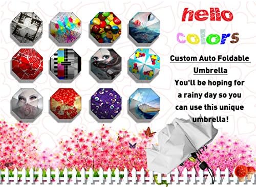 Cute I Love You Stamp In Lovely Little Love Hearts Background Auto Foldable Umbrella Love Life Umbrella