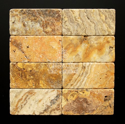 3x6 Scabos Tumble Travertine Tiles for Backsplash, Shower Walls, Jacuzzi