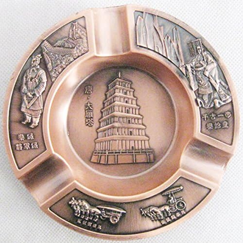 Arts crafts Terracotta Army Tourism Souvenir Metal cigarette ash tray wholesale small gift arts crafts Chinese characteristics