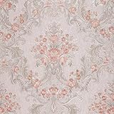 (ハンメロ)Hanmeroのりなし壁紙 ダマスク ビニールクロス ベージュ クラシック 1ロール（53cm×10m）