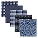 Retreez 5 Piece Assorted Woven Microfiber Premium Pocket Square Gift Box Set - Set 006