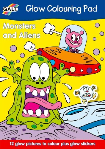Childrens Toyshop  Toys : Galt Glow Colouring Book - Monsters & Aliens
