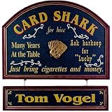 CUSTOMIZED Card Shark Large All Wood Decorative Sign