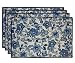Pfaltzgraff Blue Meadow Garden 4-Piece Placemat Set, Multi/Natural