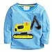Frogwill Toddler Boys Excavator Long Sleeve Cartoon T Shirt Size 2-7 Years