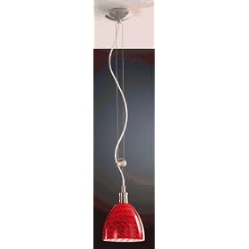 Eglo 88214A Larisa, Nickel Red, 1-Light Pendant Light Fixture by Eglo