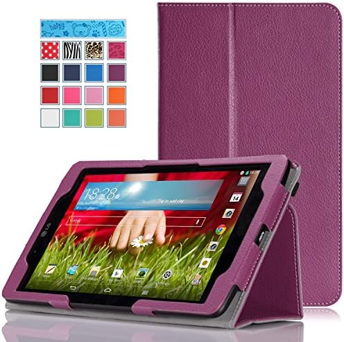 MoKo LG G Pad 8.0 Case - Slim Folding Cover Case for LG G Pad 8.0 inch Android Tablet, PURPLE(Will NOT fully compatible with 2015 G Pad F 8.0 V495 and V496)