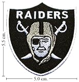 Oakland Raiders Football Logo Iron on Patch From Thailand