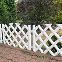 3,5 m wei��er Gartenzaun Zierzaun J�gerzaun weiss 45 cm Zaun Schmuckzaun Garten