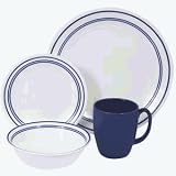 World Kitchen 1055607 Corelle Classic Cafe Blue 16-Piece Dinnerware Set