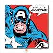 Captain America - Marvel Comic Poster / Art Print (For Truth And Justice) (Size: 16" x 16")