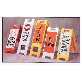 Plasticade Barricades Unit:13x45. 12X24: Diamond Grade Sign Legend. by Plasticade
