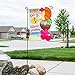 Home-X - 4 Piece Wrought Iron Garden Flag Stand, Perfect for Flags and Banners Size 18