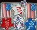Stars and Stripes Hand Decorated Sugar Cookies Gift Tin