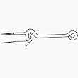 National Mfg. N122200 Heavy Gate Hook With Staple