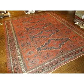 Handmade Antique Turkish Soumak Rug 9'x10' by Oscar Isberian Rugs