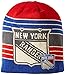 NHL New York Rangers Men's Face-Off Loud Beanie Knit Cap, One Size, Blue