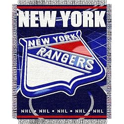 New York Rangers NHL Triple Woven Jacquard Throw (019 Series) (48x60")"