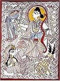 Asian Art Gallery Madhubani Folk Paintings for Wall Decoration Organic Color Paper 15 x 11 inches (seemadh020)