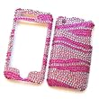 Apple iPhone 3G & 3GS Snap-on Protector Hard Case Rhinestone Cover "Pink Waves" Design