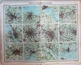 MAP TOWNS ENGLAND SCOTLAND EDINBURGH GLASGOW BRISTOL