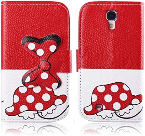 tramsla Premium PU Leather Wallet Cute Bow-knot Flip Case Cover Folio Stand for Samsung Galaxy S4 i9500 - Case 4