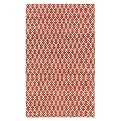Leather and Chenille Rug Collection - Red/ Gold