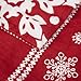 Amazon Brand – Pinzon Lightweight Cotton Flannel Duvet Cover - Full/Queen, Snowflake Bordeaux