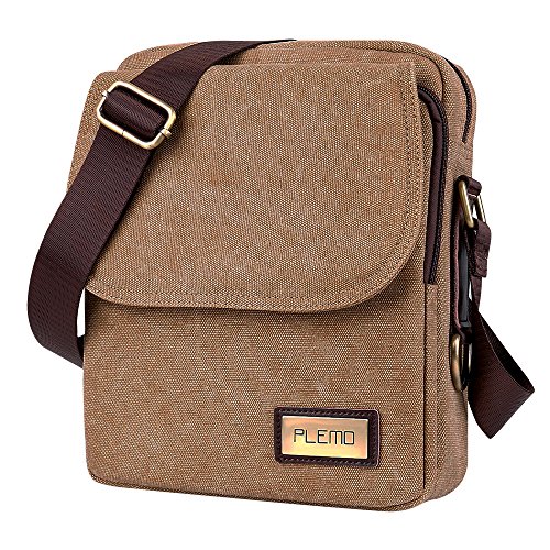 PLEMO ショルダーバッグ ビジネスバッグ 帆布 バッグ 斜めがけ メンズ トラベルバッグ アウトドアバッグ ボディバッグ 大容量 MB-001