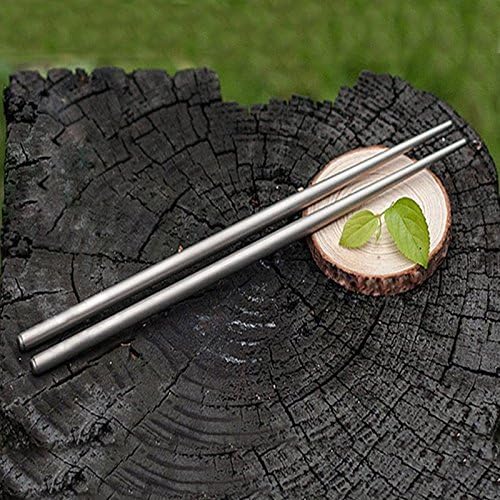 Titanium Metal Chopsticks Outdoor Camp Picnic Portable Cutlery Tableware Food Sticks Standard Round Chopsticks