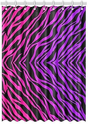 Tall Switch Pink Purple Zebra Print One Piece 100% Polyter window Curtain for Living Room/Bedroom/Patio Door 52"W x 84"L