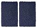 COTTON CRAFT - 2 Piece Micro Fiber Chenille Bath Mat Rug Set - 21x32 - Navy Super Absorbent Super Soft Plush Hand Tufted Heavy Weight Construction - Easy Care Machine wash