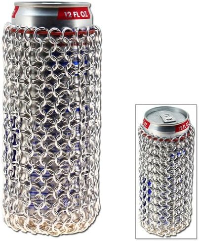 Swordsaxe Chainmail Soda Can Sleeve - Lightweight Aluminum