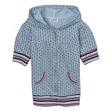Girls' Mossimo Short-Sleeved Hooded Sweatshirt - Blue Floral