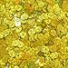 6mm FLAT SEQUINS PAILLETTES ~ Premium YELLOW Multi HOLOGRAM ~ Loose paillette sequins for embroidery, applique, arts, crafts, bridal wear and embellishment.