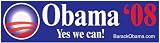 Barack Obama - Obama Yes We Can '08 - Bumper Sticker / Decal