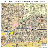 Street & Road Map of Hurst, Texas TX - Printed poster size wall atlas of your home town