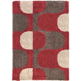 Product Image Modern Design Shag Rug Collection - Red