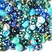 Jewelry Maker’s Lampwork Crystal Bead Mix AQUA Flowers Garden NEW BIGGER BAGS! More Beads! 125 GRAMS.