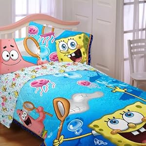Spongebob Squarepants Jellyfishing Hunt Full Bed Sheet Set