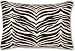 Wavy Chestnut Brown and White Zebra Stripes Pattern Needlepoint Throw Pillow Free Shipping!