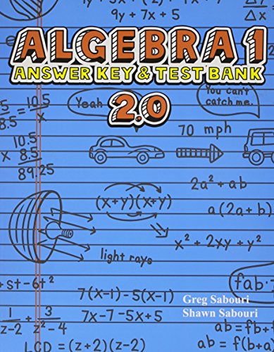 albebra 1 answer key  test bank 20