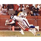 Steiner Sports NFL Leonard Marshall Sacking Joe Montana 1990 NFC Title Game Horizontal Autographed 8-by-10-Inch Photograph