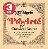 D'Addario EJ45-3D Pro-Arte Nylon Classical Guitar Strings, Normal Tension, 3 Sets