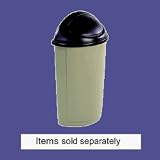 Rubbermaid-Beige Half Round Wastebasket, 21 Gallon (RUB352000BEIG) Category: Utility Containers