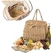 Search : 2-Person Eco-Friendly Natural Willow Picnic Basket Set with Plates & Utensils